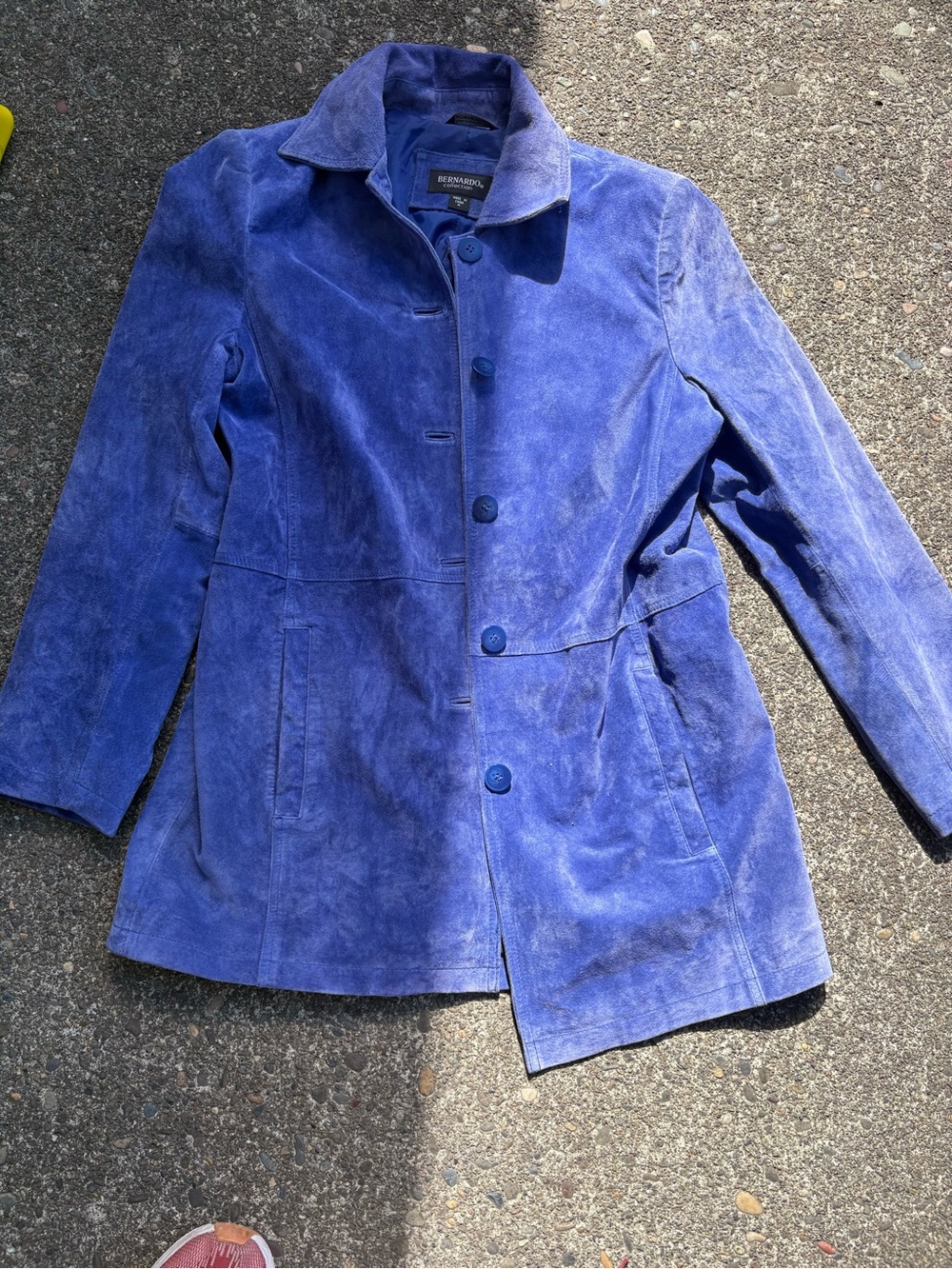 Bernardo Women's Cobalt Blue Suede Button Jacket